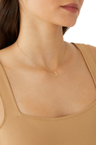 Oula XS Letter L Necklace, 18k Yellow Gold with Diamonds